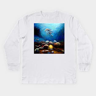 Sea creatures #3 Kids Long Sleeve T-Shirt